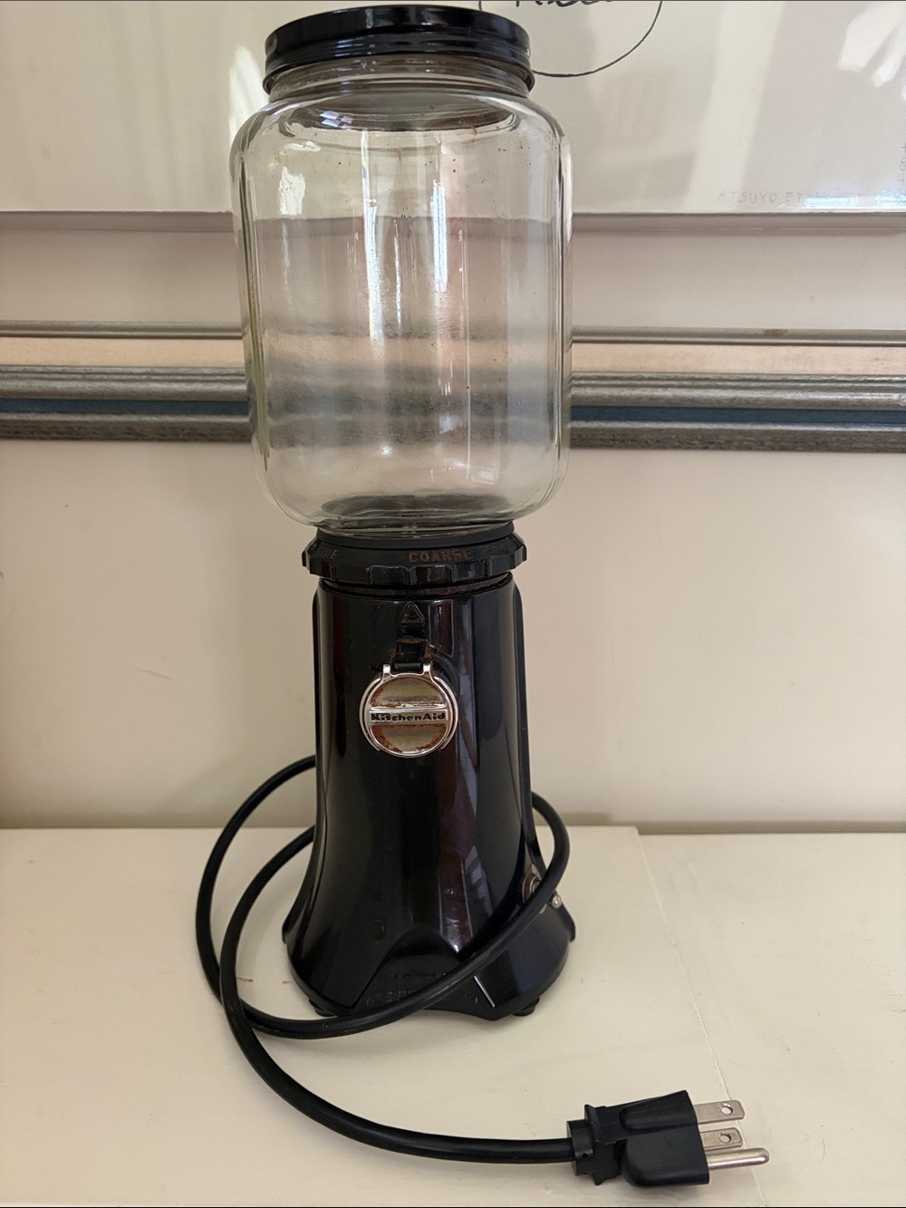 KitchenAid Black Coffee Grinder with Glass Bean Hopper